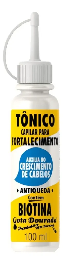 Tônico Capilar Gota Dourada Fortalecimento Biotina 100ml Solução Fortificantes